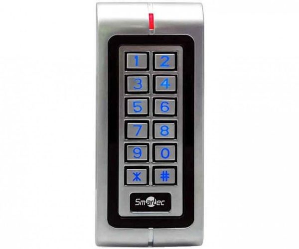 Автономный контроллер с клавиатурой: на 200 пользователей, длина кода 4-6 знаков, -30° +60°С, 12-24 В DC, 80мА Smartec ST-SC040K