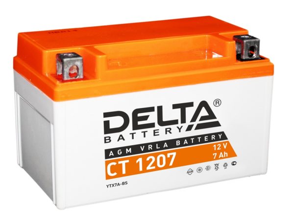Delta CT 1207 (12V / 7Ah), Аккумуляторная батарея
