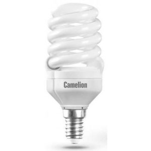 Лампа люминесцентная энергосберегающая Е14 20Вт "миниспираль" 10000ч. тепло-белый тепл. пуск 230В Camelion