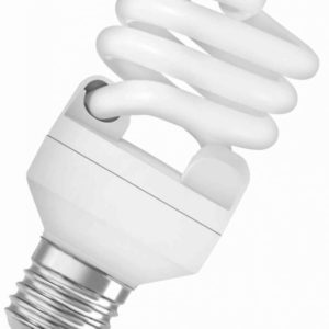 Лампа люминесцентная энергосберегающая Е27 15Вт "спираль" 8000ч. тепло-белый OSRAM