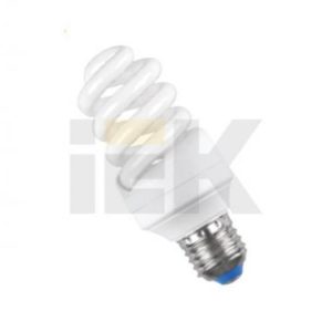 Лампа люминесцентная энергосберегающая Е27 30Вт "спираль" тепло-белый тепл. пуск 230В IEK