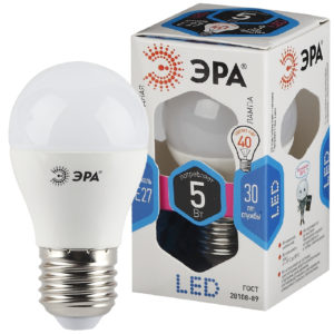 ЭРА LED smd P45-5w-840-E27 (6/60/2400)