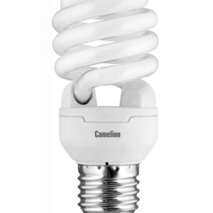 Лампа люминесцентная энергосберегающая Е27 15Вт "миниспираль" 10000ч. дневного света тепл. пуск 230В Camelion