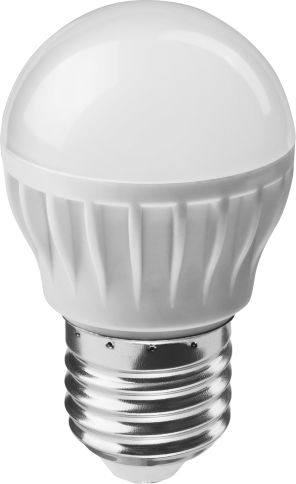 Лампа "шар" Е27 светодиод. (LED) 6Вт холод-бел мат 230В ОНЛАЙТ