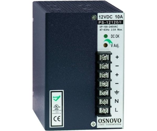 OSNOVO PS-12120/I блок питания 12 В, выходной ток 10А на DIN-рейку