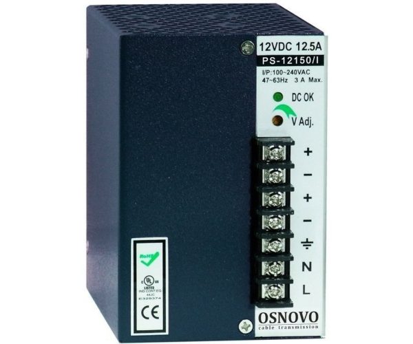 OSNOVO PS-12150/I блок питания 12 В, выходной ток 12.5А на DIN-рейку