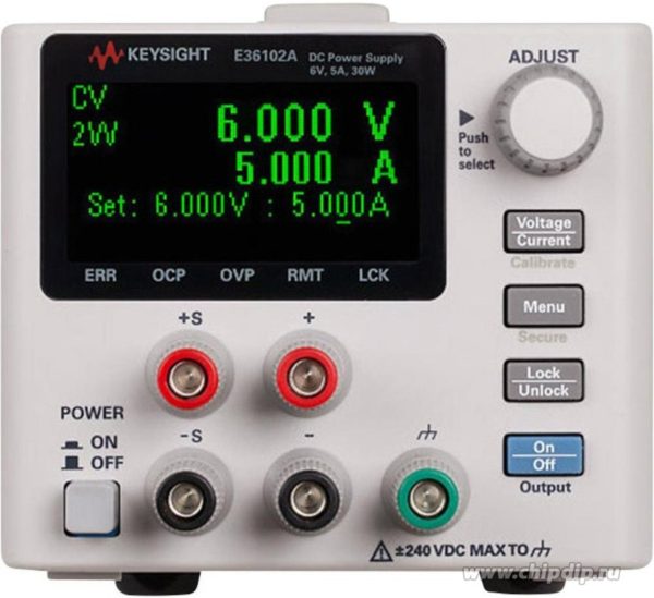 E36102A, Источник питания постоянного тока 30 Вт, 6 В, 5 А