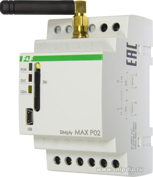 SIMply MAX P02, Реле дистанционного управления автоматическими воротами и шлагбаумами