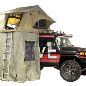 Палатка туристическая СТОКРАТ для установки на крышу автомобиля с дополнительным тамбур (Улучшенная ткань)