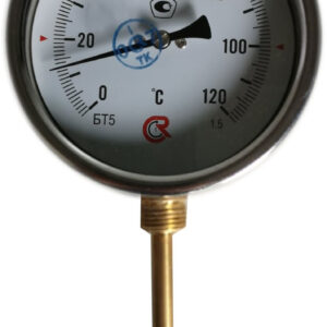 Термометр биметаллический БТ-52.211 (0+120) 100мм, G1/2, 1.5, радиальный
