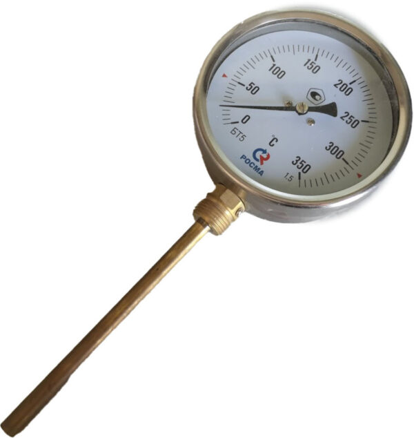 Термометр биметаллический БТ-52.211 (0+350) 150мм, G1/2, 1.5, радиальный, показывающий