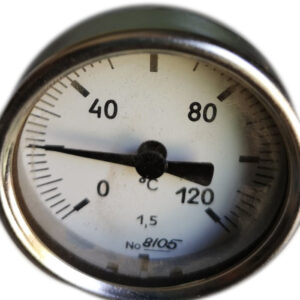 Термометр биметаллический ТБ-1 (0+120) 80мм G1/2, 1.5, осевой
