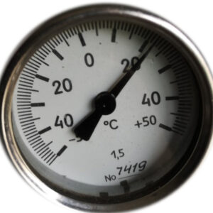 Термометр биметаллический ТБ-1 (-50+50) 100мм, 1.5, G1/2, осевой, показывающий