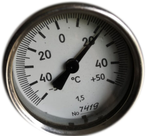 Термометр биметаллический ТБ-1 (-50+50) 100мм, 1.5, G1/2, осевой, показывающий