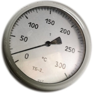 Термометр биметаллический ТБ-2 (0+300),160мм, 1%, G1/2, осевой, показывающий