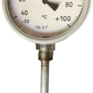 Термометр биметаллический ТБ-2Р (-50+100) 100мм, 1%, G1/2, радиальный, показывающий