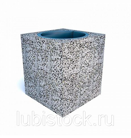 Урна бетонная с каменной крошкой Квадро